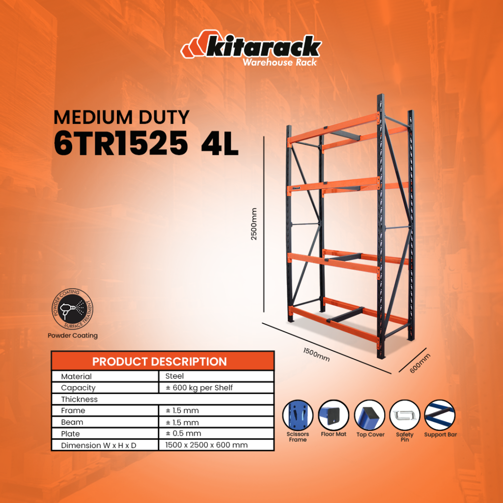 rak 6TR SERIES STARTER untuk beban 600 kg 