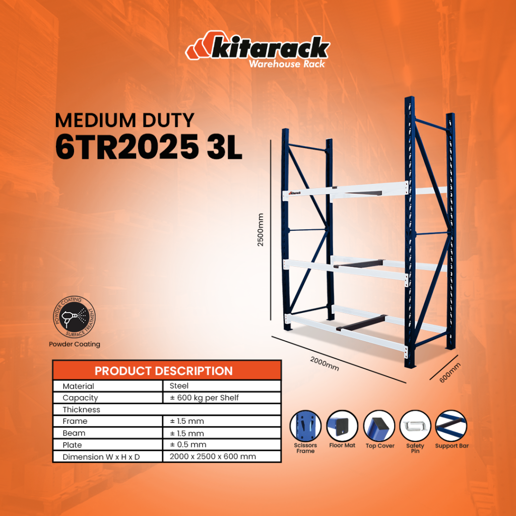 rak 6TR SERIES STARTER untuk beban 600 kg 