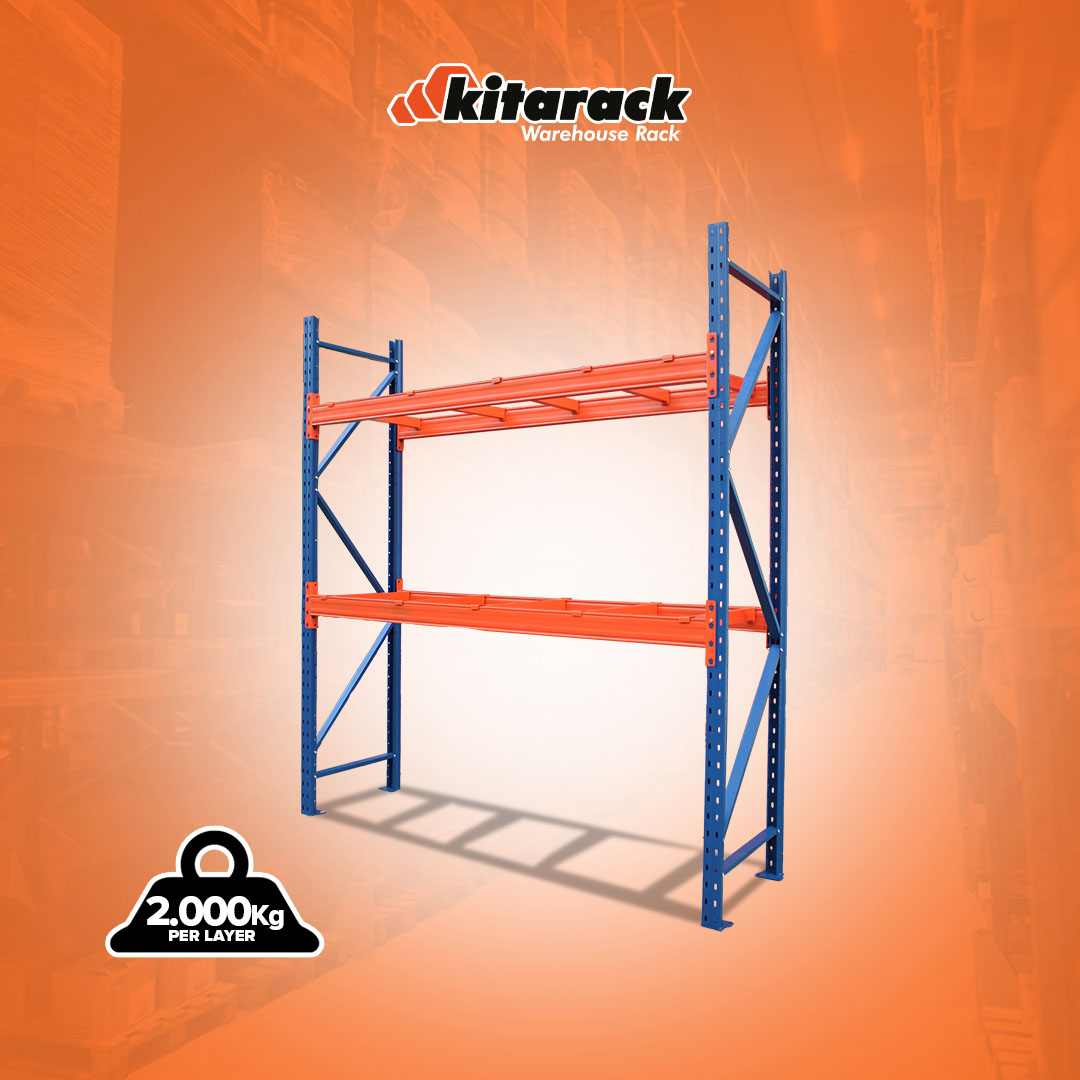 Pallet Rack 2530 2 Layer | Solusi Gudang Ringkas