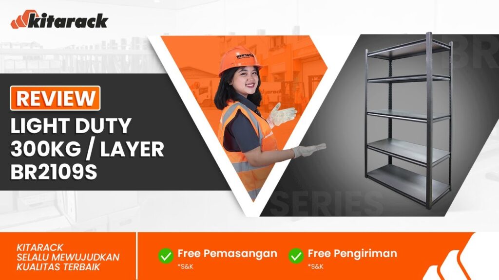 RAK LIGHT DUTY 300KG PER LAYER PENYIMPANAN EFISIEN UNTUK TOKO DAN BAKERY | REVIEW BR2109S 