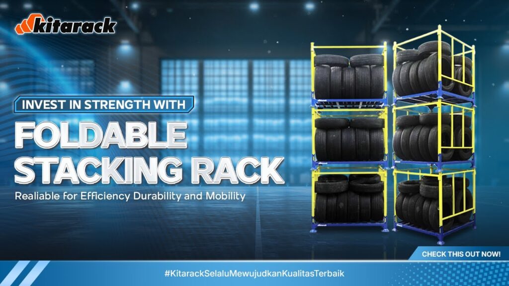 Foldable Stacking Rack : Reliable For Effeciency, Durability, And Mobility! 