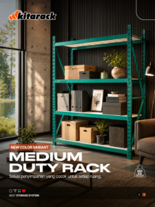 Rak Medium Duty 600 Kg Kitarack Kini Hadir dengan Pilihan Warna yang Lebih Beragam 