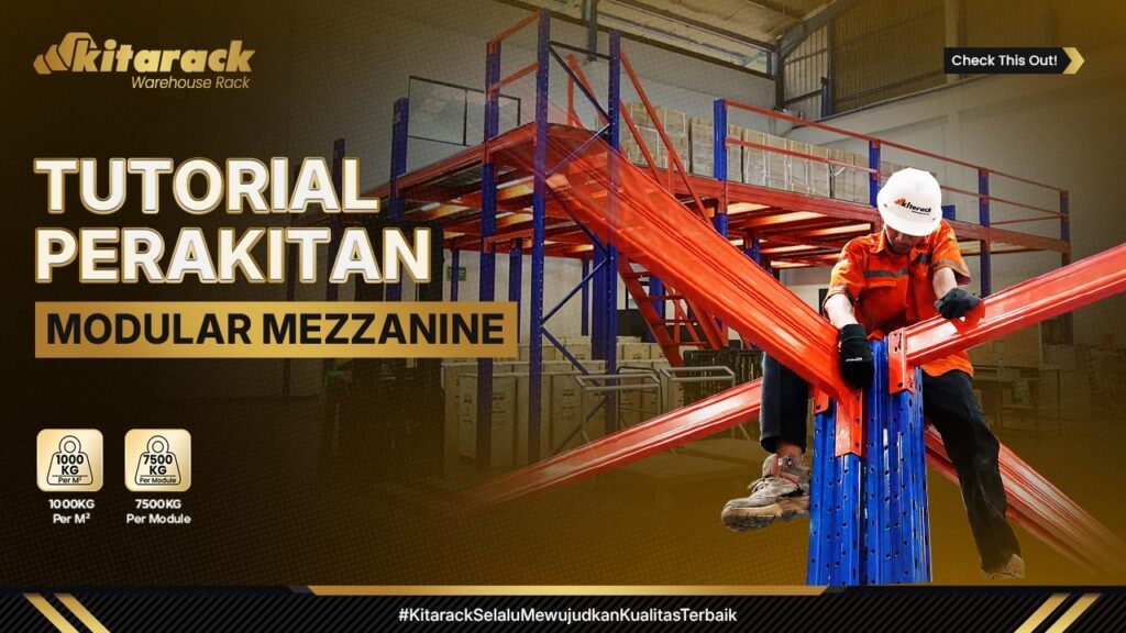GUDANG PENUH? BEGINI CARA MENAMBAH LANTAI TANPA RENOVASI! | PROSES PERAKITAN MODULAR MEZZANINE 😱 🔥 